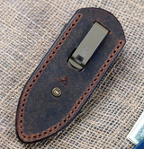 DCC Pocket Sheath in Water Buffalo Antique Brown With Flat Dark Earth Cerakote DCC Clip