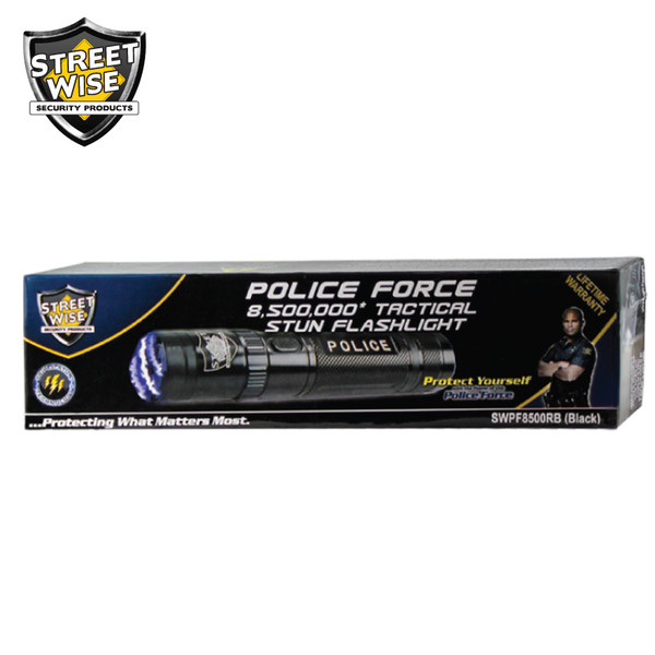 Streetwise Police Force 8,500,000 Tactical Stun Gun Flashlight 
