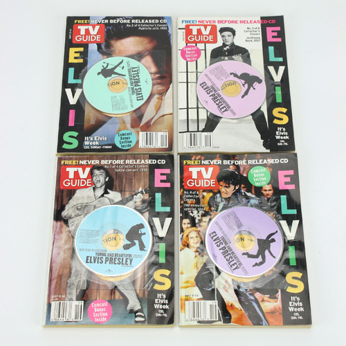 TV Guide Elvis Presley Collection with CD's - May 8-14 2005 Lot of 4