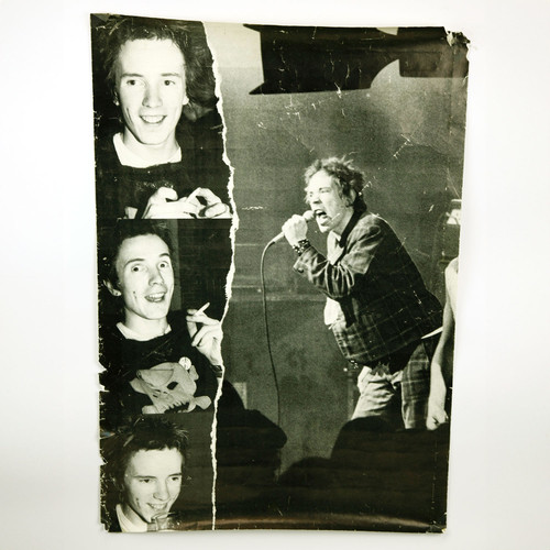 Rare Johnny Rotten Sex Pistols Collage Poster 1978 - 24x36