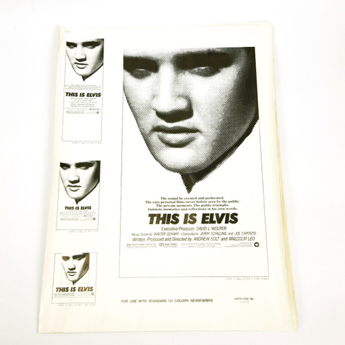 1981 This is Elvis Movie Advertising Campaign Pressbook - Very Rare