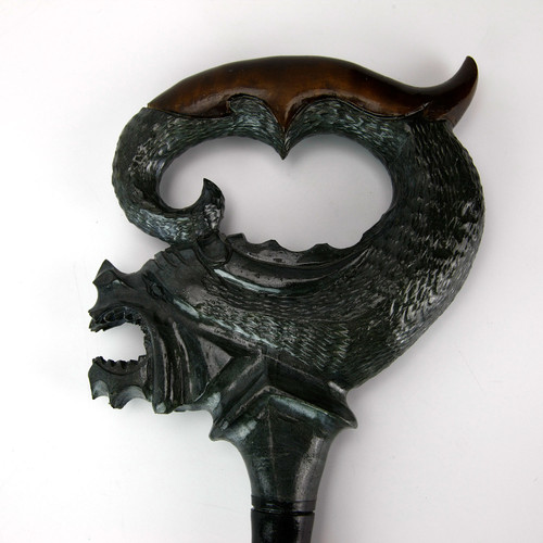 Dragon Cane Wood Walking Stick Hand-Carved
