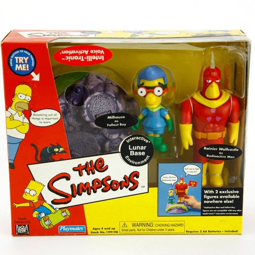 The Simpsons Lunar Base Radioactive Man & Fallout Boy - NIB Playmates 2001