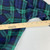 1990s L.L. Bean Men's Flannel Blue Green Plaid Robe Large Tall