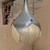 Vintage MCM Caramel Tulip Slag Glass Swag Lamp Hanging