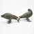 Mid Century Cast Iron Pigeon Bird Statue Pair Bronze Finish