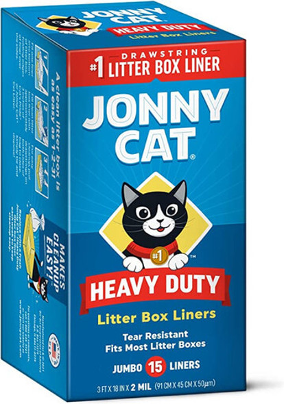 Jonny Cat Heavy Duty Jumbo Tear-Resistant Litter Box Liners