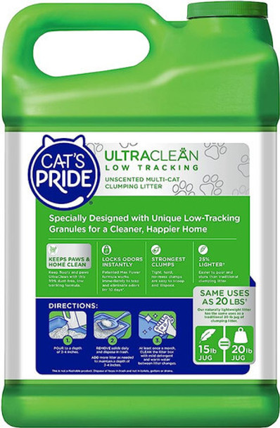 Cat's Pride Max Power UltraClean Low-Tracking Multi-Cat Clumping Litter 15 Pounds