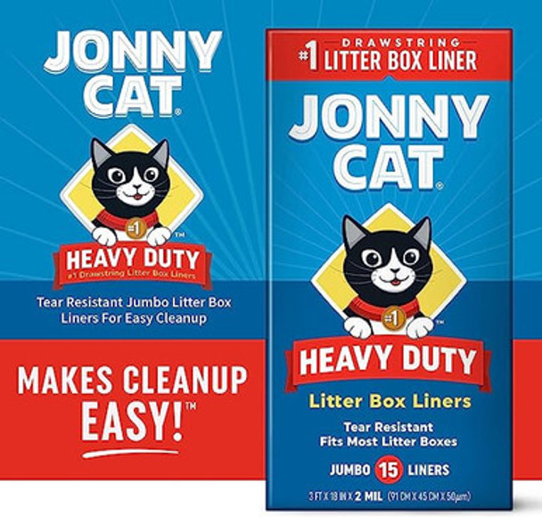 Jonny Cat Heavy Duty Jumbo Tear-Resistant Litter Box Liners