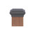 Six by six Mined Coal Gray Flat top Post Cap for nominal wooden posts.