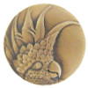 2" Dia. Cockatoo Large - Left Side Knob - Antique Brass
