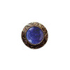 1-5/16" Dia. Victorian Jewel / Blue Sodalite Knob - Antique Brass