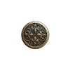 1-3/8" Dia. Fleur-de-Lis Knob - Antique Brass