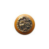 1-1/2" Dia. Hibiscus / Maple Knob - Antique Brass