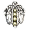 2" Pearly Peapod Knob - Brilliant Pewter