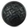 1-3/8" Dia. Round Basket Weave Knob - Matte Black