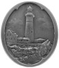 1-1/2" Oval Guiding Lighthouse Knob - Antique Pewter