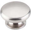 1-1/2" Dia. Flat Round Knob - Brushed Stainless Steel