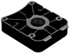 Base Leveler Square Plate, plastic, black, screw mount, 78mm foo