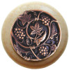 1-1/2" Dia. Grapevines / Natural Knob - Antique Copper