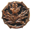 1-1/4" Dia. Maple Leaf Knob - Antique Copper