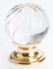 30mm Dia. Crystal Knob - Gold