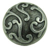 1-1/8" Dia. Round Ivy Knob - Swedish Iron