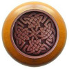 1-1/2" Dia. Celtic Isles / Maple Knob - Antique Copper