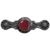 3" CTC Victorian Jewel / Red Carnelian Pull - Antique Pewter