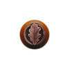 1-1/2" Dia. Oak Leaf / Cherry Knob - Antique Copper