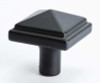 1-3/16" Square Knob - Satin Black