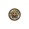 1-1/16" Dia. Moroccan Jewel Knob - Brite Brass