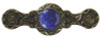 3" CTC Victorian Jewel / Blue Sodalite Pull - Brite Brass