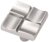 1" Square Tidal Knob - Flat Nickel