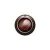 1-1/2" Dia. Plain Dome / Dark Walnut Knob - Antique Copper