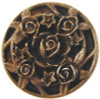 1-1/16" Dia. Saratoga Rose Knob - Antique Brass