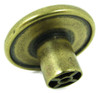 1-5/8" Dia. Round Aztek Knob - Antique Brass