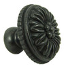 1-3/8" Dia. Round Dahlia Knob - Black Antique