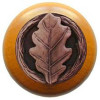 1-1/2" Dia. Oak Leaf / Maple Knob - Antique Copper