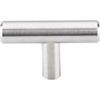 2" Solid T-Handle - Brushed Stainless Steel