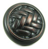 1-1/4" Dia. Round Harris Weave Knob - Oil-Rubbed Bronze
