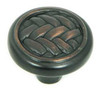 1-1/4" Dia. Round Harris Weave Knob - Oil-Rubbed Bronze