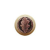 1-1/2" Dia. Oak Leaf / Natural Knob - Antique Copper
