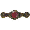 3" CTC Victorian Jewel / Red Carnelian Pull - 24K Gold Plate
