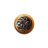 1-1/2" Dia. Tiger Lily / Maple Knob - Antique Copper