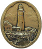 1-1/2" Oval Guiding Lighthouse Knob - Brite Brass