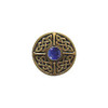 1-3/8" Dia. Celtic Jewel / Blue Sodalite Knob - Antique Brass
