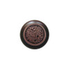 1-1/2" Dia. Saddleworth / Dark Walnut Knob - Antique Copper