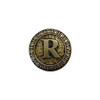 1-3/8" Dia. Intial R Knob - Antique Brass