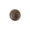 1-3/8" Dia. Peacock Lady Knob - Antique Brass